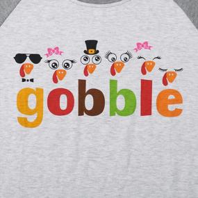 img 2 attached to Gobble Tshirt For Women Funny Thankful Turkey Face Shirt Colourful Thanksgiving Tee Shirts 3/4 Sleeve Tee Tops