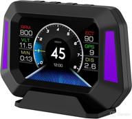 🚗 acecar universal smart gauge: 3 inch obd2+gps speedometer upgrade with slope meter, compass, speed, rpm, warning function - suitable for all vehicles логотип