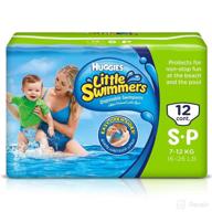 🏊 huggies little swimmers disposable swimpants, small, 12 count logo
