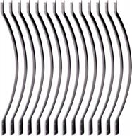 myard 32-1/4 inches aluminum deck balusters with screws for facemount railing fencing, arc arch style (50-pack, matte black) logo