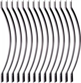 img 4 attached to Myard 32-1/4 Inches Aluminum Deck Balusters With Screws For Facemount Railing Fencing, Arc Arch Style (50-Pack, Matte Black)