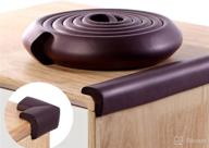 👶 baby proofing edge guard corner guards set - 16.4ft edge + 8 corners + 3m double-sided tape - furniture edge corner protector cushion in brown логотип