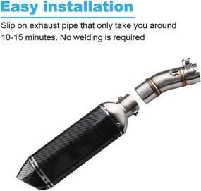 img 2 attached to 🏍️ WATERWICH Motorcycle Exhaust Muffler: Perfect Fit for Kawasaki Ninja 400 Z400 (2018-2022)