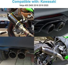 img 3 attached to 🏍️ WATERWICH Motorcycle Exhaust Muffler: Perfect Fit for Kawasaki Ninja 400 Z400 (2018-2022)