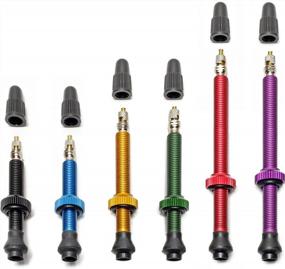 img 4 attached to Pair Of Super-Light Alloy Tubeless Valve Stems - Available In Multiple Colors And Sizes