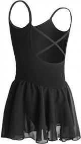 img 2 attached to Skirted Short-Sleeve Leotard Dress For Girls' Ballet And Dance Performance By Daydance
