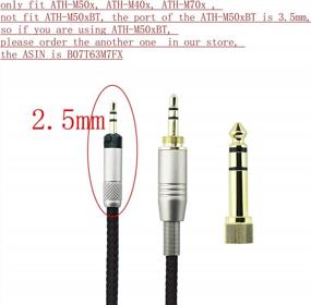 img 2 attached to Audio Technica ATH-M50X, ATH-M40X, ATH-M70X Сменный кабель для обновления наушников 1,2 м / 4 фута от NewFantasia