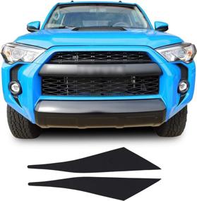 img 3 attached to 🚘 Carbon Fiber Black Optix Fog Light Bezel Fangs Blackout Vinyl Wrap Overlay Kit for 4Runner 2014-2020