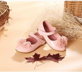 img 1 attached to 👸 ALPHELIGANCE: Beautiful Flat Princess Toddler Girls' Shoes Perfect for School Uniforms!