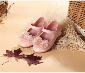 img 2 attached to 👸 ALPHELIGANCE: Beautiful Flat Princess Toddler Girls' Shoes Perfect for School Uniforms!