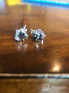 img 1 attached to 🦄 Sparkling Silver Unicorn Earrings: Hypoallergenic CZ Studs, Perfect Gifts for Girls - Birthday, Christmas, for Daughter review by Jim Diaz