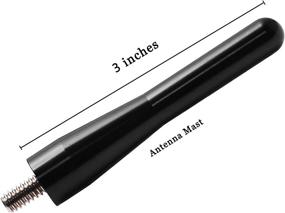 img 3 attached to 🚗 JAPower Replacement Antenna for Toyota Corolla 2002-2021, 3 inches - Black, Sleek Automotive Car Truck Antenna