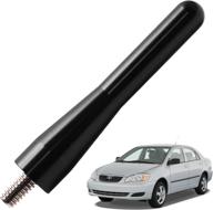 🚗 japower replacement antenna for toyota corolla 2002-2021, 3 inches - black, sleek automotive car truck antenna logo