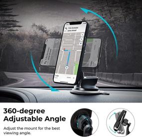 img 1 attached to 📱 PITAKA Magnetic Car Phone Holder Dashboard Car Mount for iPhone 13 Series & MagEZ Case 2 for Galaxy S22 Series [MagEZ Car Mount Lite] - 360° Adjustable Angle with Reliable Suction Cup