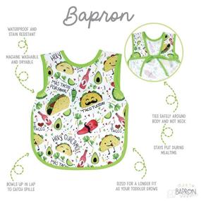 img 3 attached to 🌮 BapronBaby Taco Party Bapron - Ultimate Waterproof Bib for Mess-Free Mealtime Fun - Easy to Clean - Ages 6m to 5yr - Preschool Size (3-5yrs)