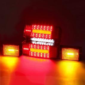 img 3 attached to 🚗 LIMICAR Trailer Lights: Upgraded IP68 Halo Glow Kit for Trucks, Marine RVs, Boats, and Campers - Brake, Stop, Turn, and Tail Lights with License Plate LED - Includes 25ft Wiring Harness