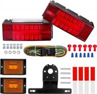 🚗 limicar trailer lights: upgraded ip68 halo glow kit for trucks, marine rvs, boats, and campers - brake, stop, turn, and tail lights with license plate led - includes 25ft wiring harness logo