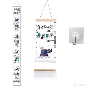 img 4 attached to 📏 Height Wall Chart for Kids with Artistic Hanging Rulers – Nursery Wall Decor for Measuring Growth and Adding Visual Appeal (MX 7.9 x 79in)