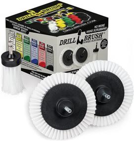 img 4 attached to 🧽 Drill Brush Power Scrubber Cleaning Kit - 3-Pack Soft White Brushes - Ideal for Car Detailing, Crevices & Hard-to-Reach Areas - Power Scrubbing Drill Brushes