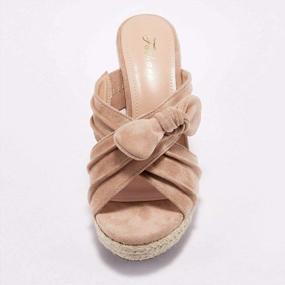 img 1 attached to Step Up Your Summer Style With Women'S Espadrille Wedge Sandals Featuring Bow Tie And Platform Design