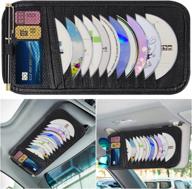 🚗 tutudow car cd case holder: convenient sun visor organizer with 12 dvd storage sleeves for vehicles logo