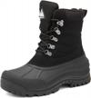 men's waterproof winter snow boots - warm lined non slip outdoor work hiking boot logo