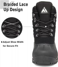 img 1 attached to Men'S Waterproof Winter Snow Boots - Warm Lined Non Slip Outdoor Work Hiking Boot