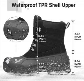 img 3 attached to Men'S Waterproof Winter Snow Boots - Warm Lined Non Slip Outdoor Work Hiking Boot