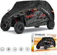 🏍️ black heavy waterproof denier oxford cloth utv cover for polaris rzr, yamaha, can-am defender, kawasaki ranger - 4-6 passenger логотип