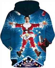 img 3 attached to Fun And Festive 3D Digital Printed Ugly Christmas Sweatshirt Hoodie With Pockets For Women And Men