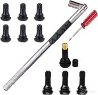 🔧 dr.roc tire valve stem tool set – 1 x valve stem installer, 10 x brass & ozone resistant epdm snap-in tire valve stem with valve cores (6 x tr412, 4 x tr413), 1 x valve core remover логотип