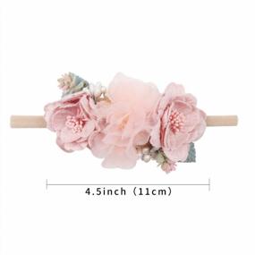 img 1 attached to 🌸 Oaoleer Baby Girl Floral Headbands Set - Delicate Flower Trio for Newborns and Toddlers