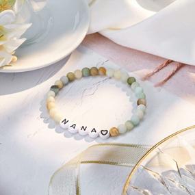 img 2 attached to Natural Stone Bracelet Gifts For Women, Men, Grandparents, Daughters, Sisters, Aunts - Perfect For Christmas, Birthdays, Valentine'S Day, Mother'S Day - Shonyin Nana/Mimi/Dad/Mom