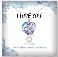 стерлинговое серебро ожерелье «я люблю тебя навсегда» - романтический хрустальный ювелирный подарок для нее | аобоко логотип