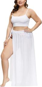 img 4 attached to Hanna Nikole Chiffon Swimsuit Strapless Women's Clothing ~ Swimsuits & Cover Ups