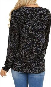 img 1 attached to Leopard Printed Chiffon Blouse For Women - V Neck Long Sleeve Loose Top, Dressy & Casual Fashion For 2022