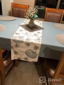 img 6 attached to Maxmill Hunter Green Textured Rectangle Tablecloth Water Resistant Wrinkle Free Spill-Proof Soft Jacquard For Banquet Parties Event Holiday Dinner Indoor Outdoor 60" X 84