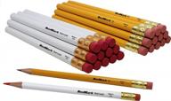 revmark jumbo round pencil 24-pack with black and red lead. usa made. quality cedar wood for carpenters, construction workers, woodworkers, framers, diy, students, teachers (12 black, 12 red lead) logo