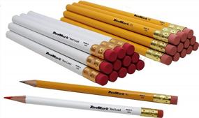 img 3 attached to RevMark Jumbo Round Pencil 24-Pack With Black And Red Lead. USA Made. Quality Cedar Wood For Carpenters, Construction Workers, Woodworkers, Framers, DIY, Students, Teachers (12 Black, 12 Red Lead)