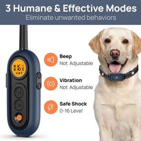 img 3 attached to Bousnic Dog Shock Collar with Remote - Waterproof Electric Training Collar for Small, Medium, and Large Dogs (8-120lbs) - Rechargeable, Beep Vibration, Safe Shock - Control Range 1000FT