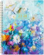 two-year monthly planner 2023-2024 with two-sided pocket - flexible cover, perfect organizer for january 2023-december 2024, 9" x 11 logo