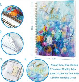 img 1 attached to Two-Year Monthly Planner 2023-2024 With Two-Sided Pocket - Flexible Cover, Perfect Organizer For January 2023-December 2024, 9" X 11