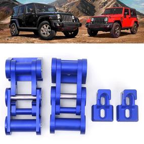 img 2 attached to Car Hood Latches Red CNC Aluminum Alloy Stainless Steel Bonnet Lock Replacement Hood Latches Fit For Jeep Wrangler JK JKU 2007‑2018 Bonnet Fixing Parts(Blue)