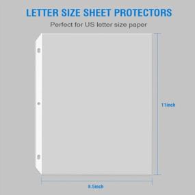 img 3 attached to Clear And Durable Sooez Sheet Protectors For 3 Ring Binder - Acid-Free And Letter-Sized - Pack Of 50