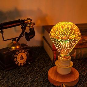 img 1 attached to Преобразите свое пространство с помощью светодиодной лампы 3D Fireworks от Century Light: идеально подходит для праздничного декора и освещения бара