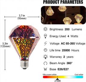 img 3 attached to Transform Your Space With Century Light'S 3D Fireworks LED Bulb: Perfect For Holiday Decor And Bar Lighting