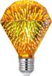transform your space with century light's 3d fireworks led bulb: perfect for holiday decor and bar lighting logo