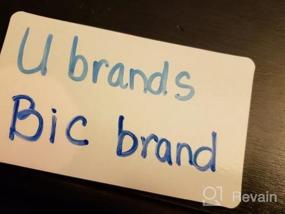 img 5 attached to Get 12-Count U Brands Medium Point Black Dry Erase Markers With Erasers For Low Odor Writing!