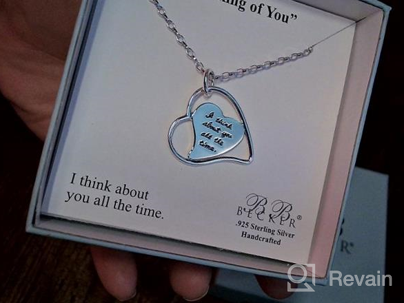 img 1 attached to 💕 Thoughtful Gesture: BB Becker Thinking of You Necklace - Show Your Love & Appreciation to Your Girlfriend/Wife with this Stunning Sterling Silver Jewelry review by Roberta Henderson