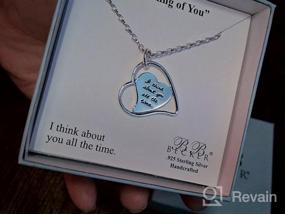 img 4 attached to 💕 Thoughtful Gesture: BB Becker Thinking of You Necklace - Show Your Love & Appreciation to Your Girlfriend/Wife with this Stunning Sterling Silver Jewelry